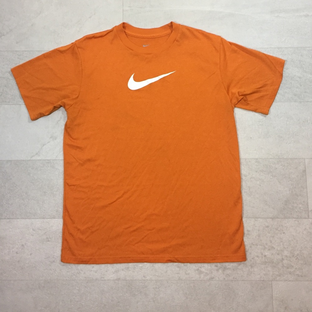 Nike Shirt Orange Sz Large Dri Fit Workout Top